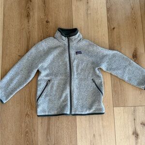 Kids Patagonia Gray Full-Zip Fleece Jacket Sz. 6-8 years.